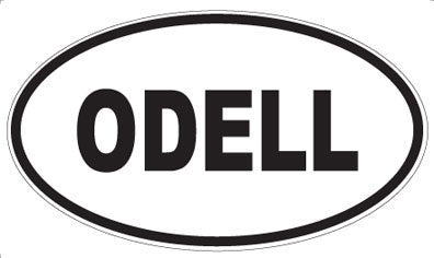 ODELL - Oval Sticker