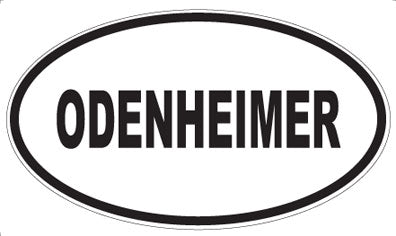ODENHEIMER - Oval Sticker