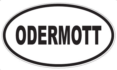 ODERMOTT - Oval Sticker