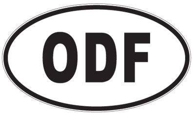 ODF - 3 Letter Initials Oval Sticker