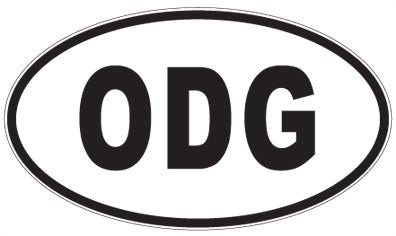 ODG - 3 Letter Initials Oval Sticker