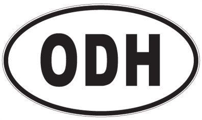 ODH - 3 Letter Initials Oval Sticker