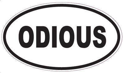 ODIOUS - Oval Sticker