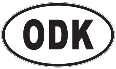 ODK - 3 Letter Initials Oval Sticker