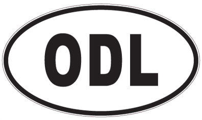 ODL - 3 Letter Initials Oval Sticker