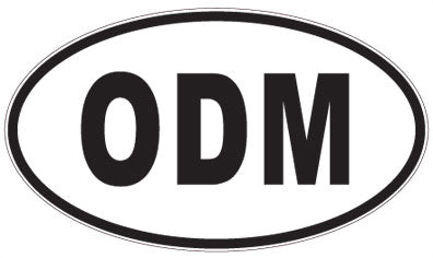 ODM - 3 Letter Initials Oval Sticker