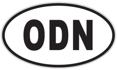 ODN - 3 Letter Initials Oval Sticker
