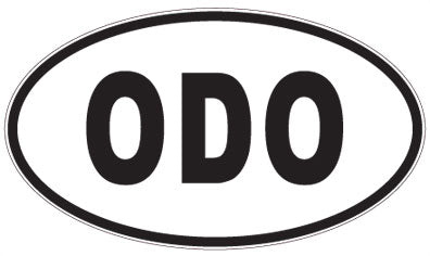 ODO - 3 Letter Initials Oval Sticker