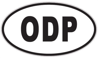 ODP - 3 Letter Initials Oval Sticker