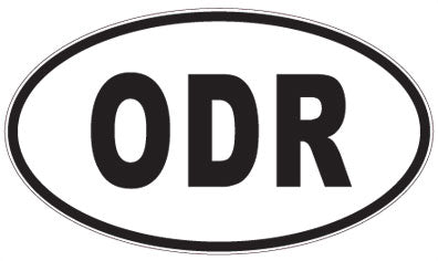 ODR - 3 Letter Initials Oval Sticker
