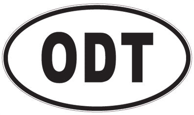 ODT - 3 Letter Initials Oval Sticker