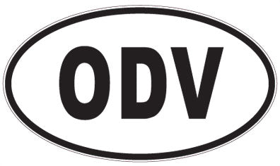 ODV - 3 Letter Initials Oval Sticker