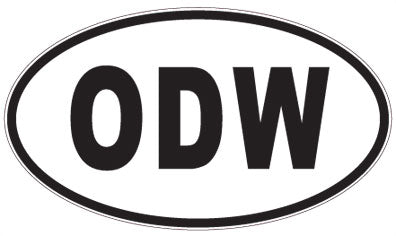 ODW - 3 Letter Initials Oval Sticker