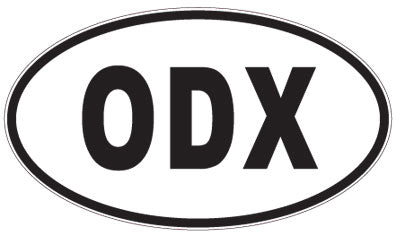 ODX - 3 Letter Initials Oval Sticker