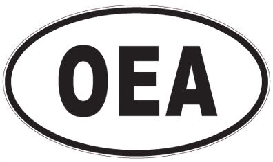 OEA - 3 Letter Initials Oval Sticker