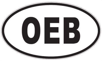 OEB - 3 Letter Initials Oval Sticker