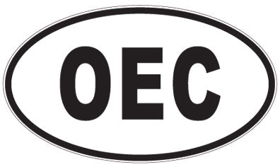 OEC - 3 Letter Initials Oval Sticker