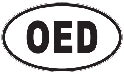 OED - 3 Letter Initials Oval Sticker