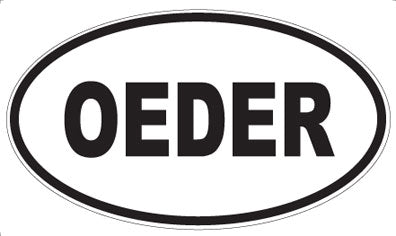 OEDER - Oval Sticker
