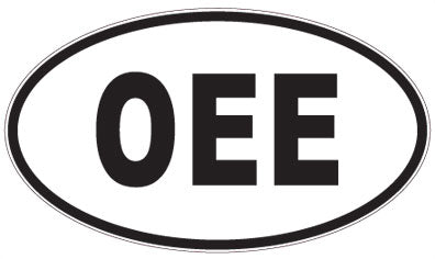 OEE - 3 Letter Initials Oval Sticker
