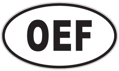 OEF - 3 Letter Initials Oval Sticker