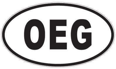 OEG - 3 Letter Initials Oval Sticker
