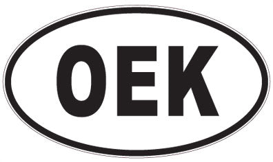 OEK - 3 Letter Initials Oval Sticker
