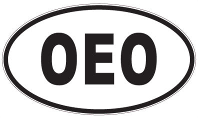 OEO - 3 Letter Initials Oval Sticker