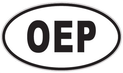 OEP - 3 Letter Initials Oval Sticker