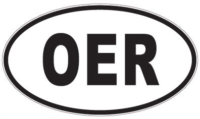 OER - 3 Letter Initials Oval Sticker