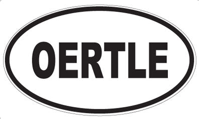 OERTLE - Oval Sticker