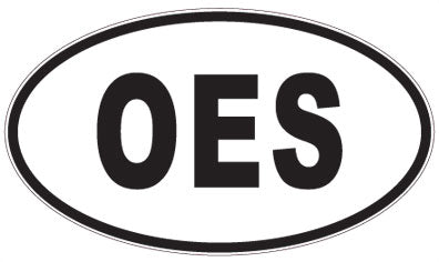 OES - 3 Letter Initials Oval Sticker