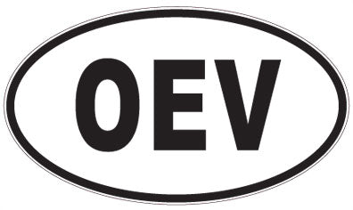 OEV - 3 Letter Initials Oval Sticker