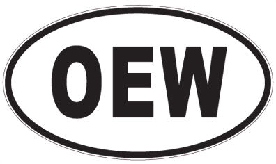 OEW - 3 Letter Initials Oval Sticker