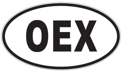 OEX - 3 Letter Initials Oval Sticker