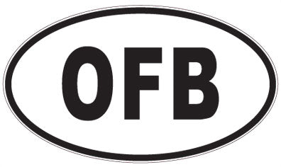 OFB - 3 Letter Initials Oval Sticker