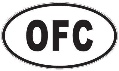 OFC - 3 Letter Initials Oval Sticker