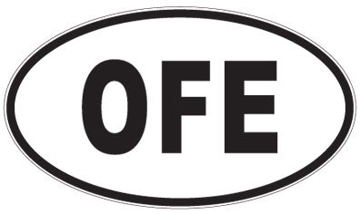 OFE - 3 Letter Initials Oval Sticker