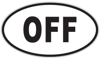 OFF - 3 Letter Initials Oval Sticker
