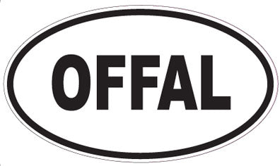 OFFAL - Oval Sticker