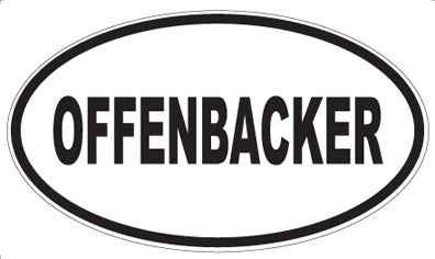 OFFENBACKER - Oval Sticker