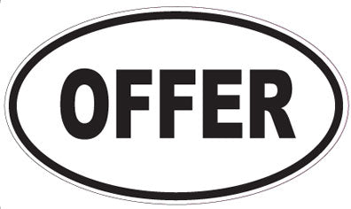 OFFER - Oval Sticker