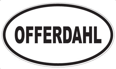 OFFERDAHL - Oval Sticker