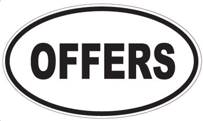OFFERS - Oval Sticker