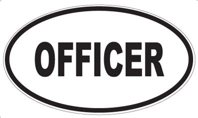 OFFICER - Oval Sticker