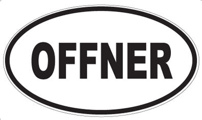 OFFNER - Oval Sticker