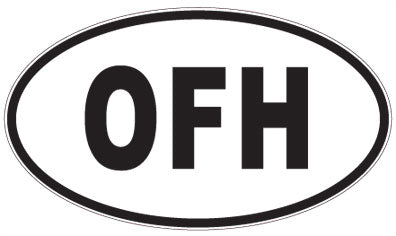 OFH - 3 Letter Initials Oval Sticker