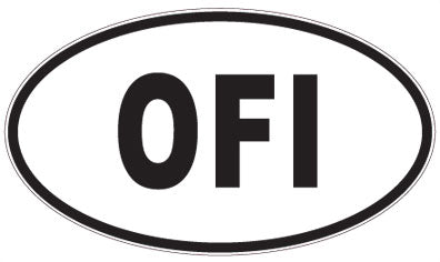 OFI - 3 Letter Initials Oval Sticker