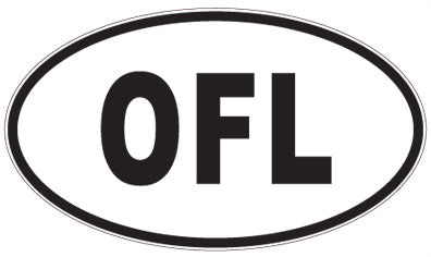 OFL - 3 Letter Initials Oval Sticker