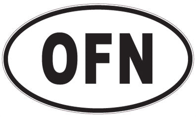 OFN - 3 Letter Initials Oval Sticker